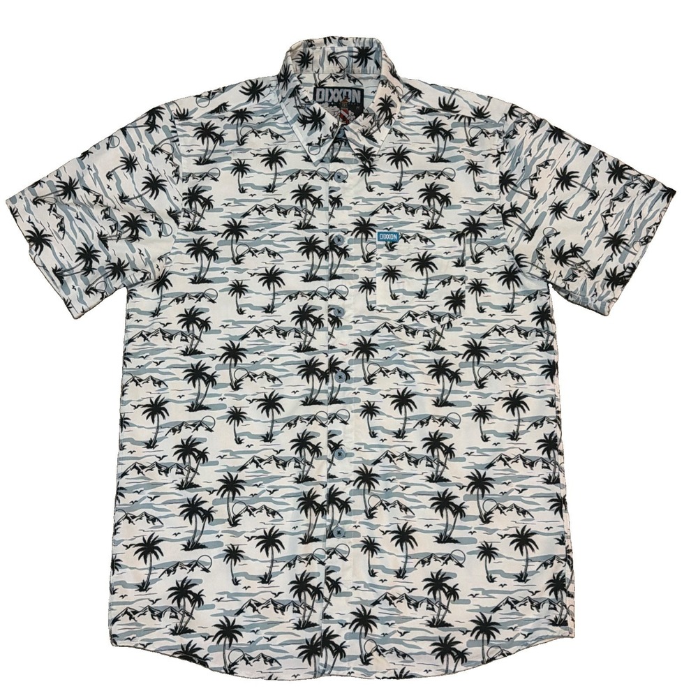 Dixxon Flannel Company Men's Med Moorea Hawaiian Short Sleeve Shirt Stretch